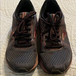 Brooks Charcoal and Coral Athletic Shoes